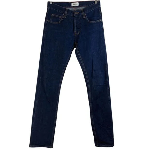 TAYLOR STITCH Rigid Dark Wash Button Fly Denim Jeans Size 28