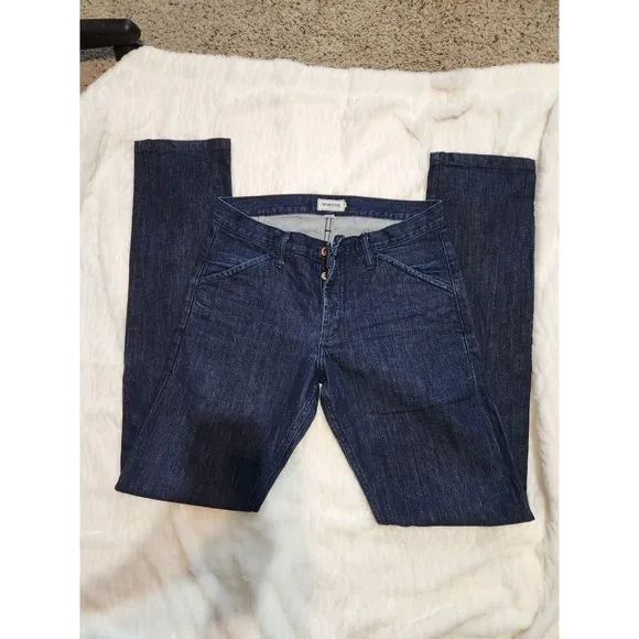 Taylor Stitch Mens Size 31 Democratic Button Fly Blue Jeans  Cotton EUC