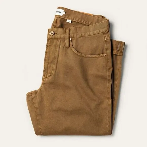 NWOT Taylor Stitch Cahoots Stetson Slim All Day 31W Oak Brown Limited Ed Jeans