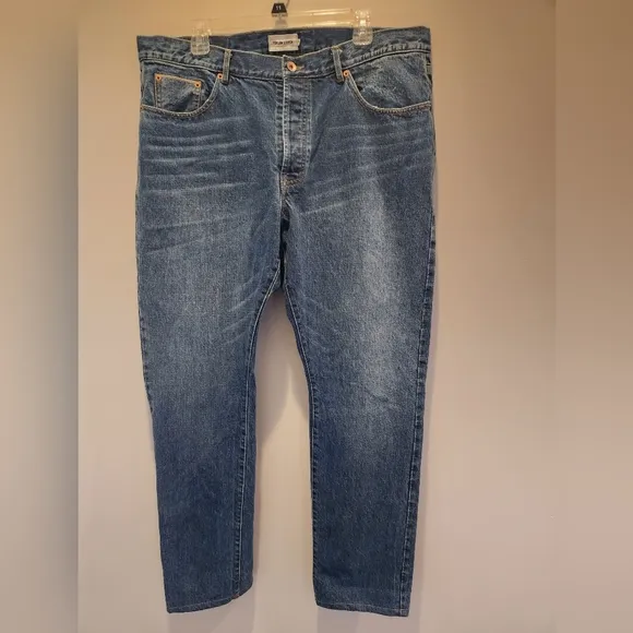 Taylor Stitch Mens Jeans Democratic Sawyer Wash Organic Selvage Button Fly Sz 38