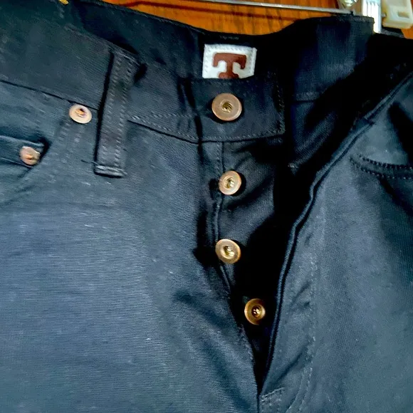 Black mens Tellason Jeans, button up, size 32 X36