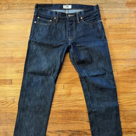 Tellason Stock Made in USA Men's Slim Jeans Size 33x32
