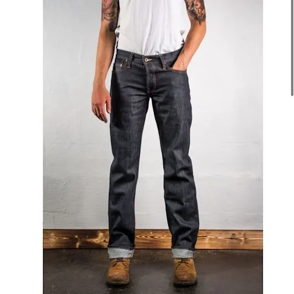 Tellason Rare John Graham Mellor Slim Straight Selvedge Denim Jeans White Oak