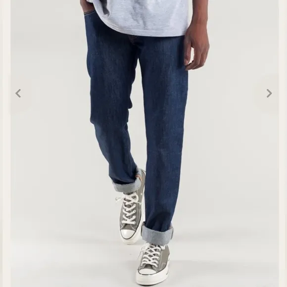 Tellason Stock Slim Tapered Button Fly Jeans