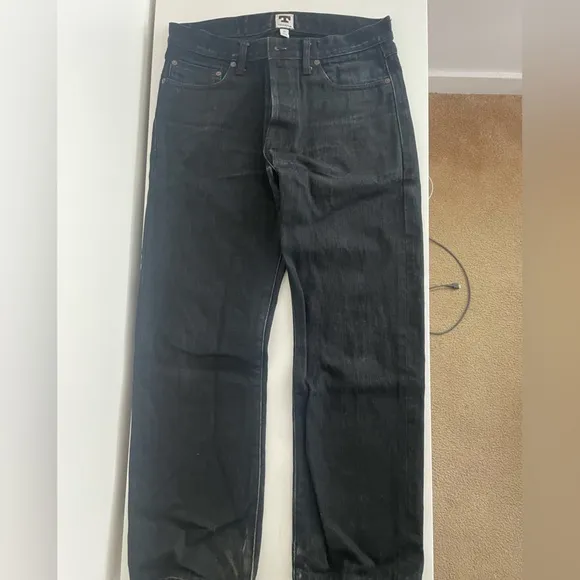 Tellason Ankara Black Japanese Selvedge Jeans - 13.5 oz  Tag:31 Measured:31x28
