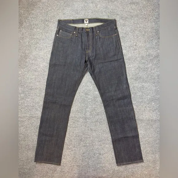 NWOT Men’s Tellason Denim Jeans Blubaugh Mid Rise Slim Straight Size 36 Japan