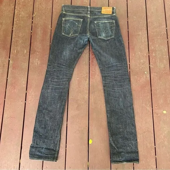 The Strike Gold Overalls Japanese Raw Selvedge Denim Slub Jeans (31 x 34.75)🇯🇵