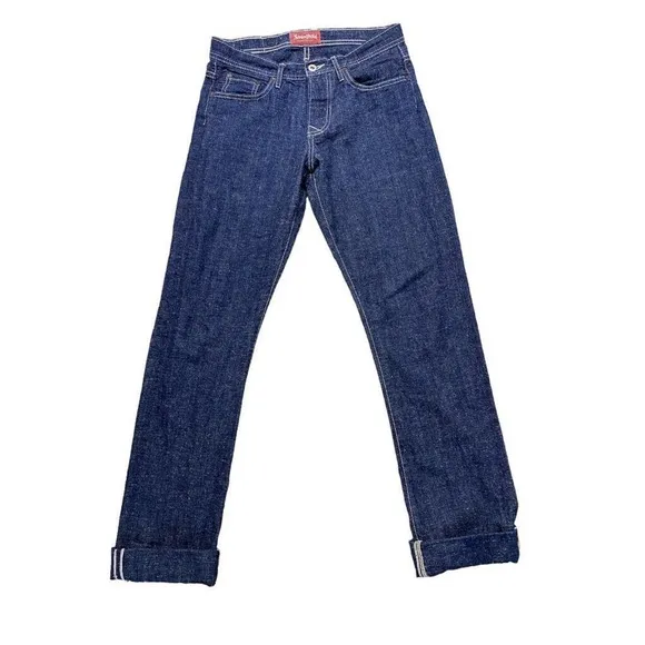 The Stronghold Raw Selvedge Straight Neppy Denim Jeans size 29 Made in USA