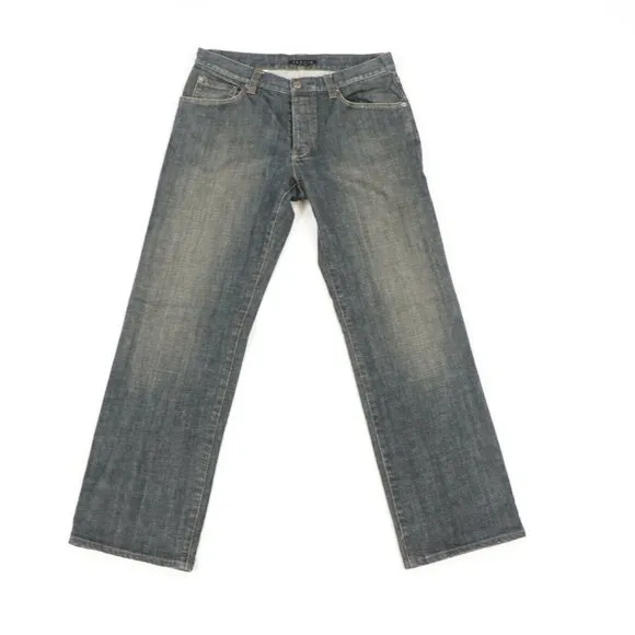 Theory Slim Jim Straight Leg Button Denim Jeans