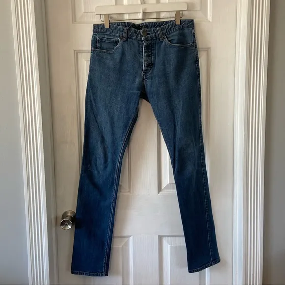 Theory Slim Leg Button Fly Jeans 5 Pockets Blue Size 31