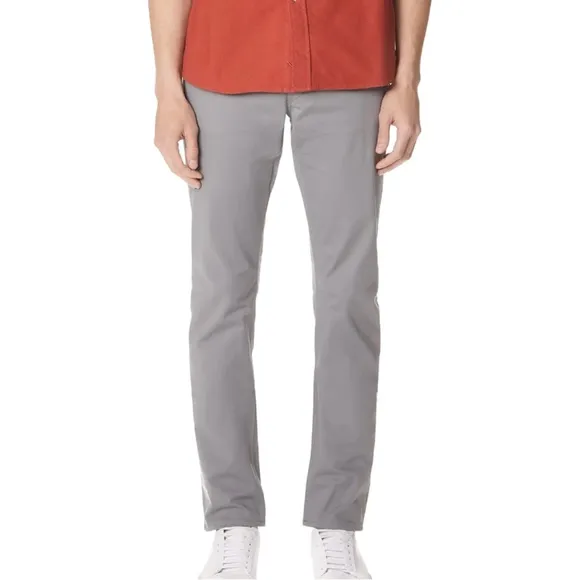 THEORY Haydin Straight Slim Stretch Twill Gray Pants