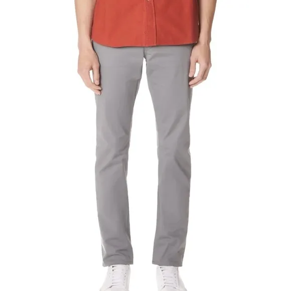 Theory Haydin Gray Twill Stretch Straight Leg Pant Size 33