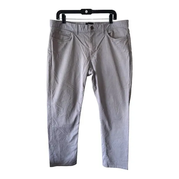 Theory Men's 36 Gray Haydin Straight Slim Pant