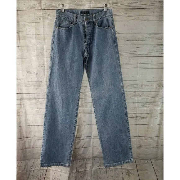 Theory Mens Jeans Sz 28 Blue Light Wash Button Fly Jim Style
