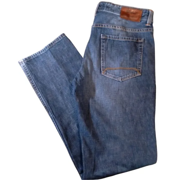 Timberland locke lake mens 34 dark wash denim blue jeans straight leg