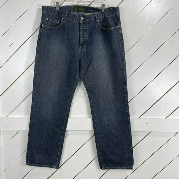Timberland 100% Cotton Jeans Men’s Sz 38 X 32 Button Fly Medium Rinse Loose Fit