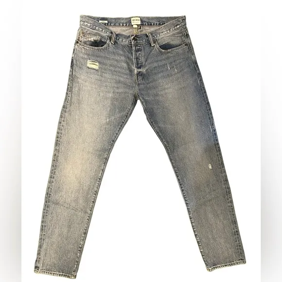 Todd Snyder — Slim Fit Selvedge Jean in Destroyed Broome Wash