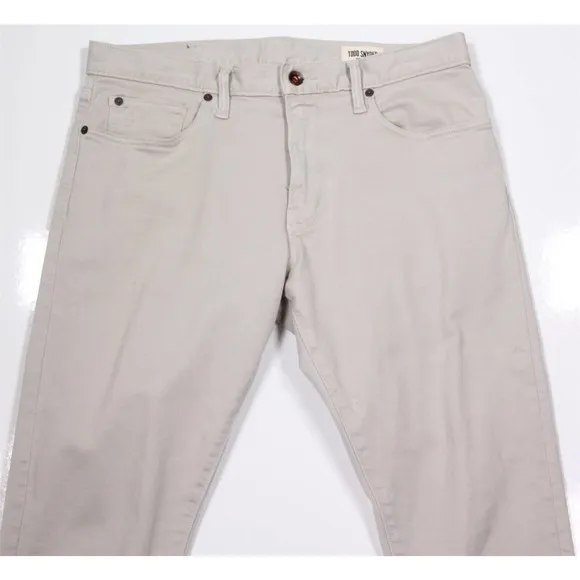 Todd Snyder Light Stone Gray Stretch 5-Pocket Chino Jean Style Pants 31x30