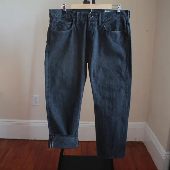 EUC Todd Snyder Jeans Mens Size 34x30 Black Selvedge Denim From Japan Button Fly