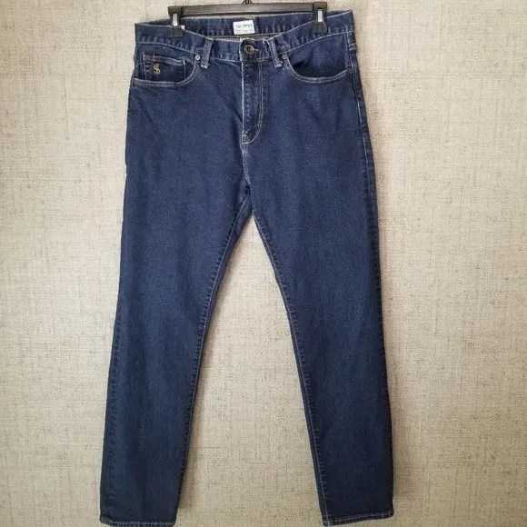 TODD SNYDER- Mens Size 34x32 Straight Leg Stretch 5 Pocket Jeans New York