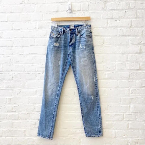 Todd Snyder || Slim Fit Selvedge Jean in Destroyed Broome Indigo Wash 28 x 32