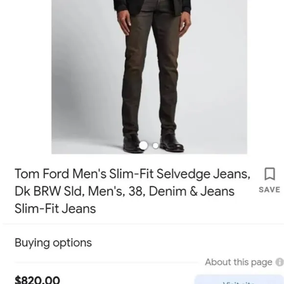 Tom ford slim fit selvedge jeans