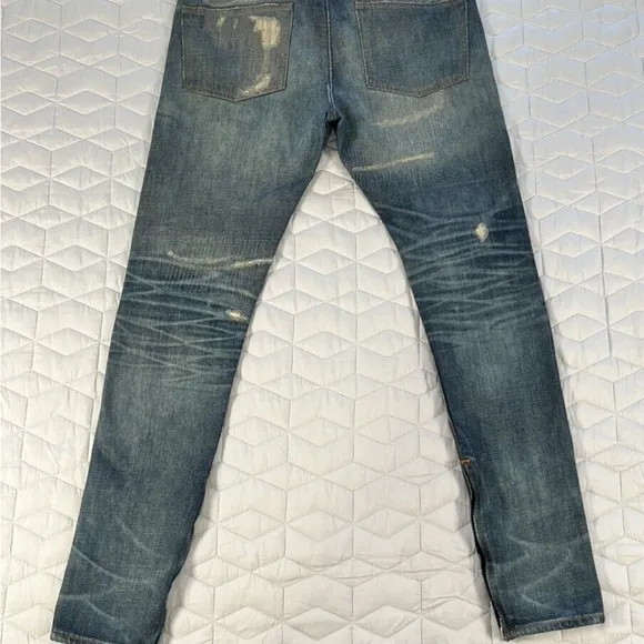 Fear of god zipper ankle distressed by hand Japanese selvedge RARE DENIM JEAN 32
          
      Boutique