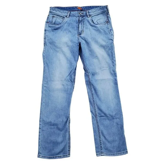 Tommy Bahama Belize Authentic Fit Jeans Mens Sz 34 X 30 Light Wash Stretch Denim