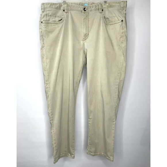 Tommy Bahama Standard Soft Pants Jeans Mens Size 44x30 Tan Beige