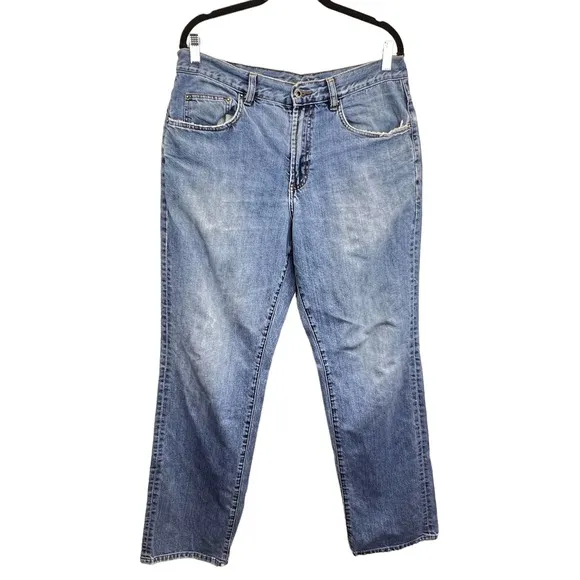 Tommy Bahama Mens Distressed Jeans Blue Classic Fit Straight Leg Denim 36x34