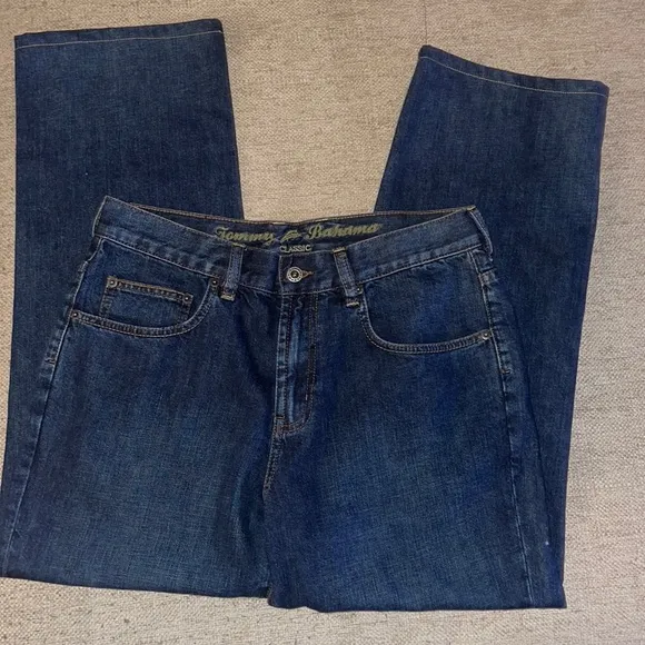 Tommy Bahama Men's Classic Fit Medium Wash Jeans, Size 33 x 27.5” - J