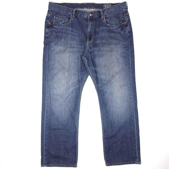 Tommy Bahama Standard Jeans Mens 42x30 Dark Blue Stretch Beach 13" Rise