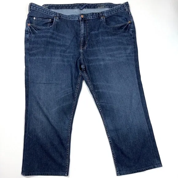 Tommy Bahama Standard Mens Size 48x30 (26) Blue Dark Wash Straight Denim Jeans