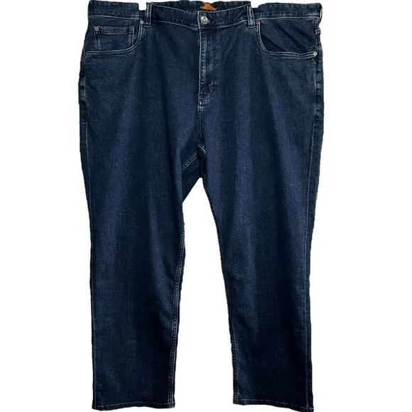Tommy Bahama Denim Straight Leg Jeans Relaxed Fit 5-Pocket Dark Wash Blue 46x30
