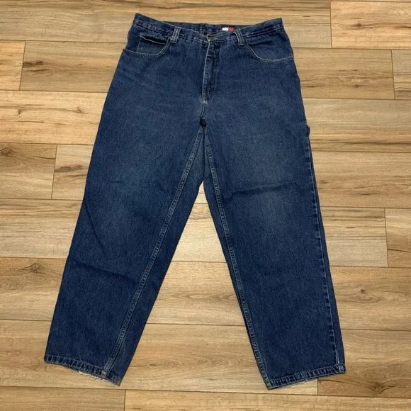 Tommy Hilfiger Carpenter Denim Blue Jeans 42 x 34 Baggy Big Flag 90s Vintage VTG