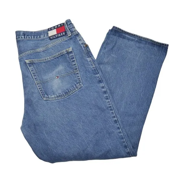Tommy Hilfiger Vintage Jeans Mens Size 38x30 Blue Stonewash 90's Classic Fit