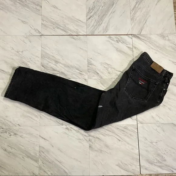 Vintage Tommy Hilfiger Embroidered distressed jeans