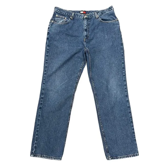 Vintage 90s Tommy Hilfiger Classic Blue Denim Men's Boot Cut Jeans 36" x 32"