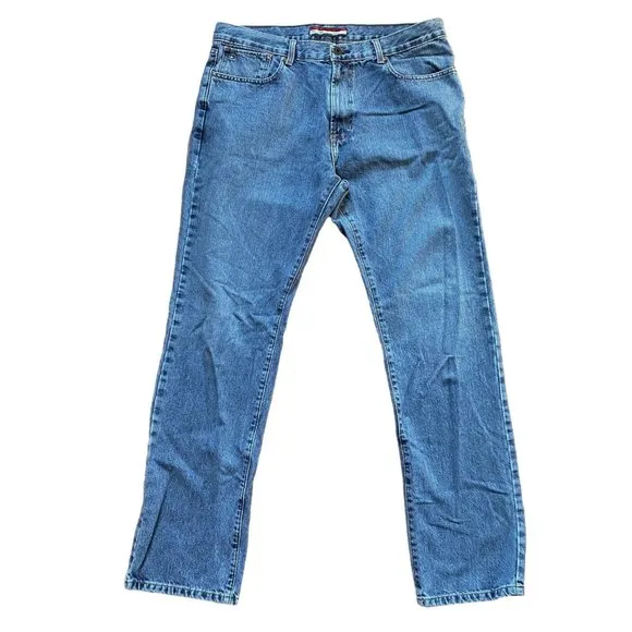 Vintage Tommy Hilfiger Jeans 90s Y2K Blue Denim Retro Old-School Mens Size 36x34