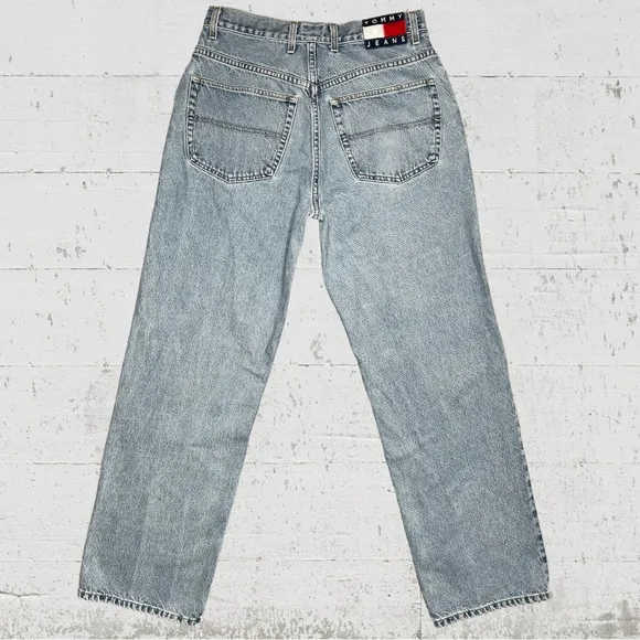 Vintage Y2K Tommy Hilfiger Faded Loose Fit Jeans Size 33 X 34