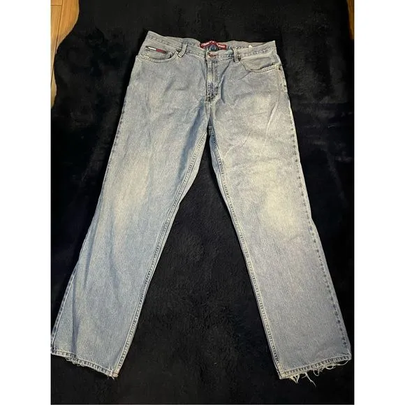 Vintage Tommy Hilfiger Baggy Skater Jeans Sz 38x32 B3