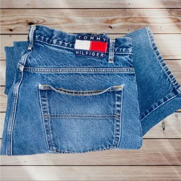 A1 vintage Tommy jeans Tommy Hilfiger mens flag jeans size 40 x 32