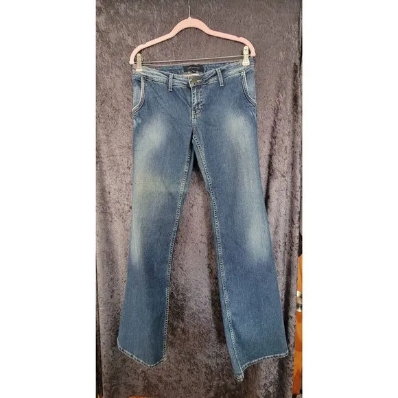 Tommy Hilfiger Barcelona Jeans 27x34 in Blue Crush Wash Bootcut Vintage