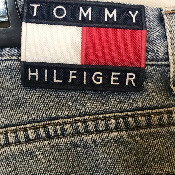 Vintage Pair Of Tommy Denim blue Jeans Flag Men’s Hilfiger Baggy Hip Hop Skater