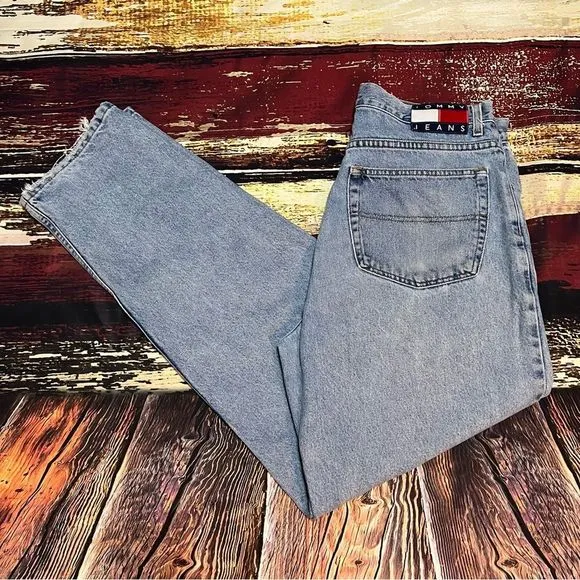 Vintage Distressed Tommy Hilfiger Denim Jeans Reverso Size 34x32