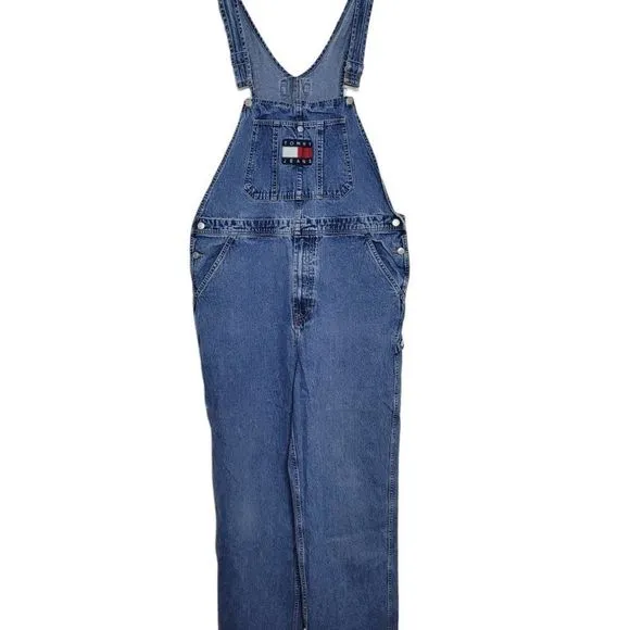 Vintage - Tommy Jeans Wide Leg Carpenter Overalls, Size Large