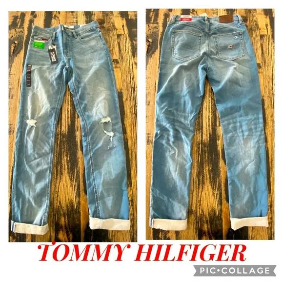 Tommy Jeans TJ Flex stretch slim jeans Embroidered Logo men’s size 30X34
          
      NWT