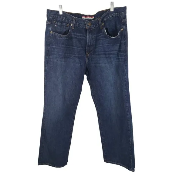 Tommy Hilfiger Relaxed Fit Men's Blue Denim Jeans sz. 38"W x 32"L 956