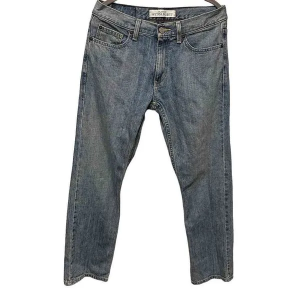 TOMMY HILFIGER NY 85 Classic Straight Leg Light Wash Blue Denim Jeans Men's W30