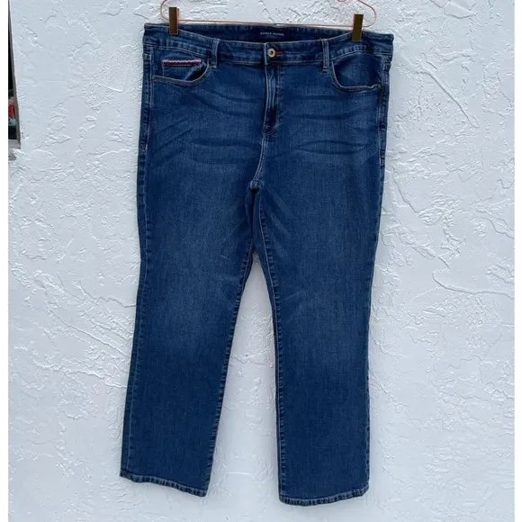 Tommy Hilfiger Mens Raleigh Straight Jeans Style Pants Denim Blue Sz 16